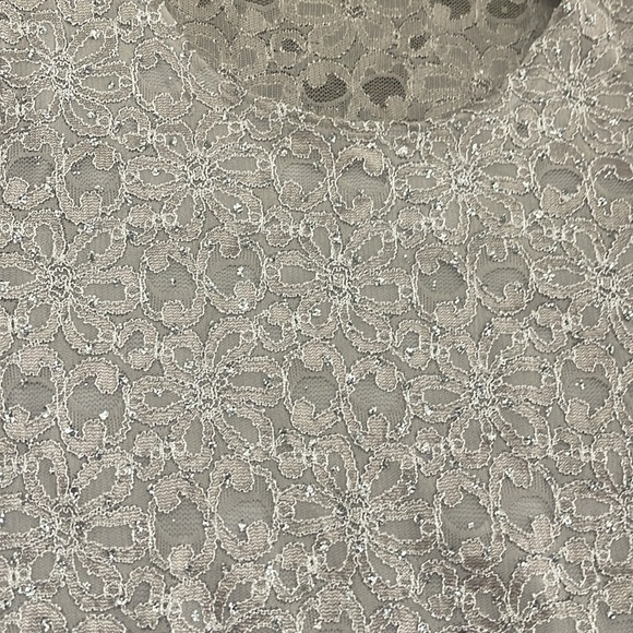 COIN Gray Pink Lace Floral Sequin Top Size Small - Picture 3 of 6